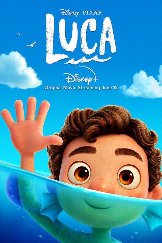 Luca Full Character Movie 2021 Underwater Animation Poster Wall Art Print Home Wall Decor - xonomax