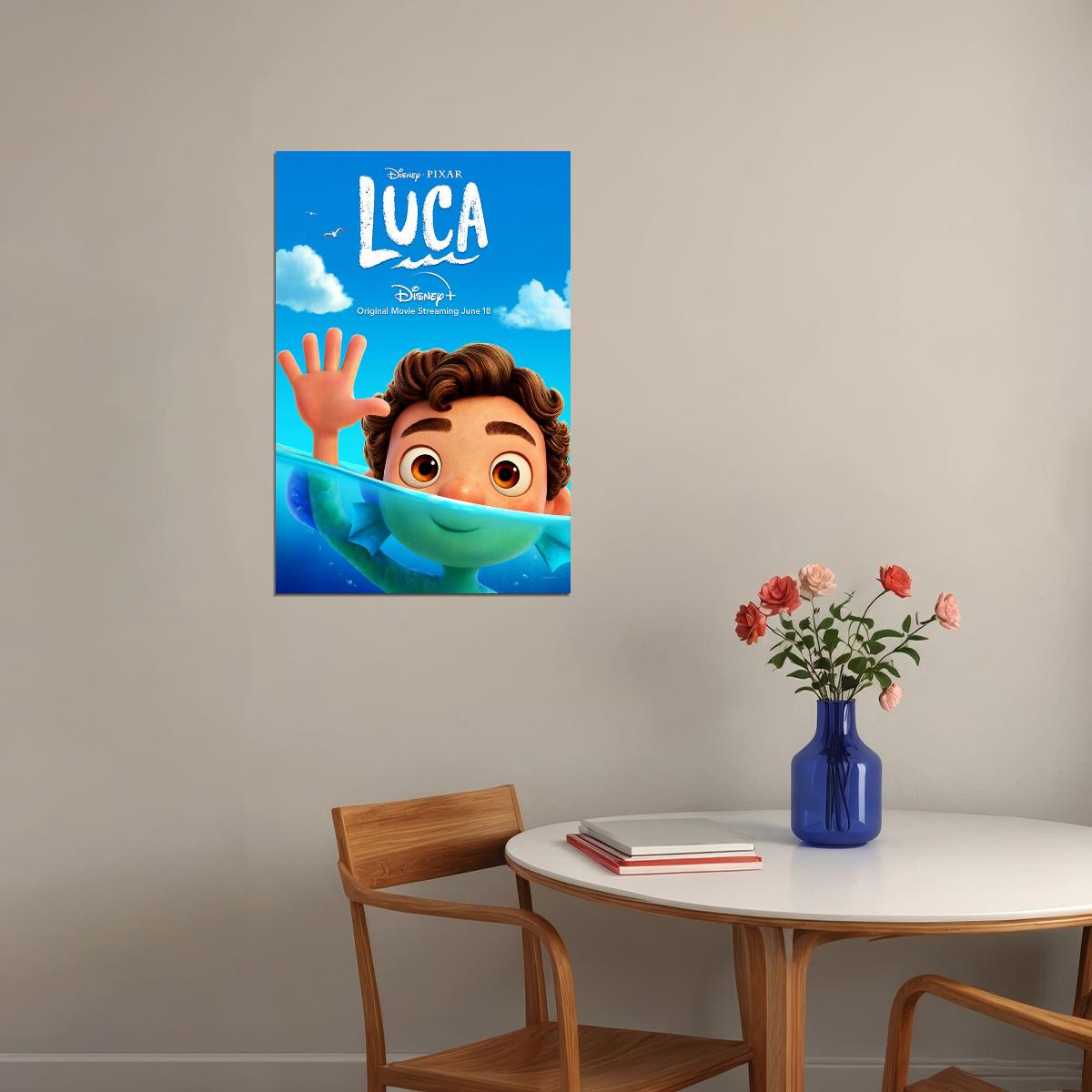Luca Full Character Movie 2021 Underwater Animation Poster Wall Art Print Home Wall Decor - xonomax