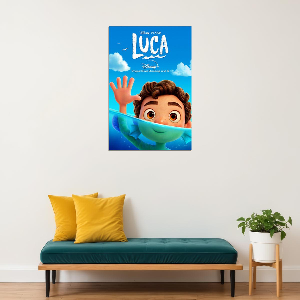 Luca Full Character Movie 2021 Underwater Animation Poster Wall Art Print Home Wall Decor - xonomax