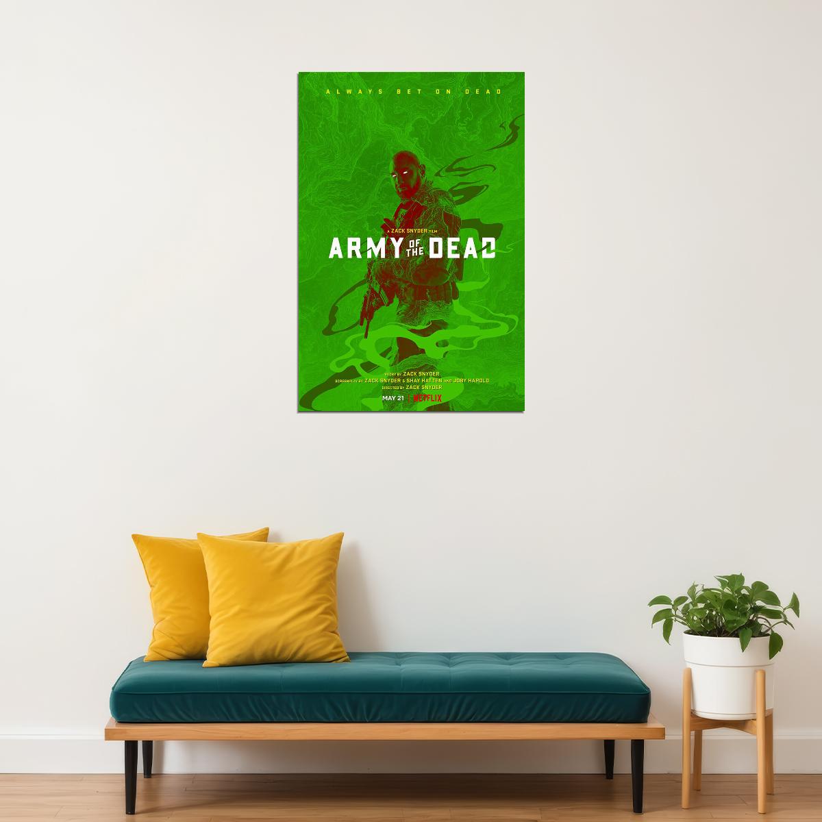 Army Of The Dead Movie 2021 Always Dad On Dead Action Poster Wall Art Print Home Wall Decor - xonomax