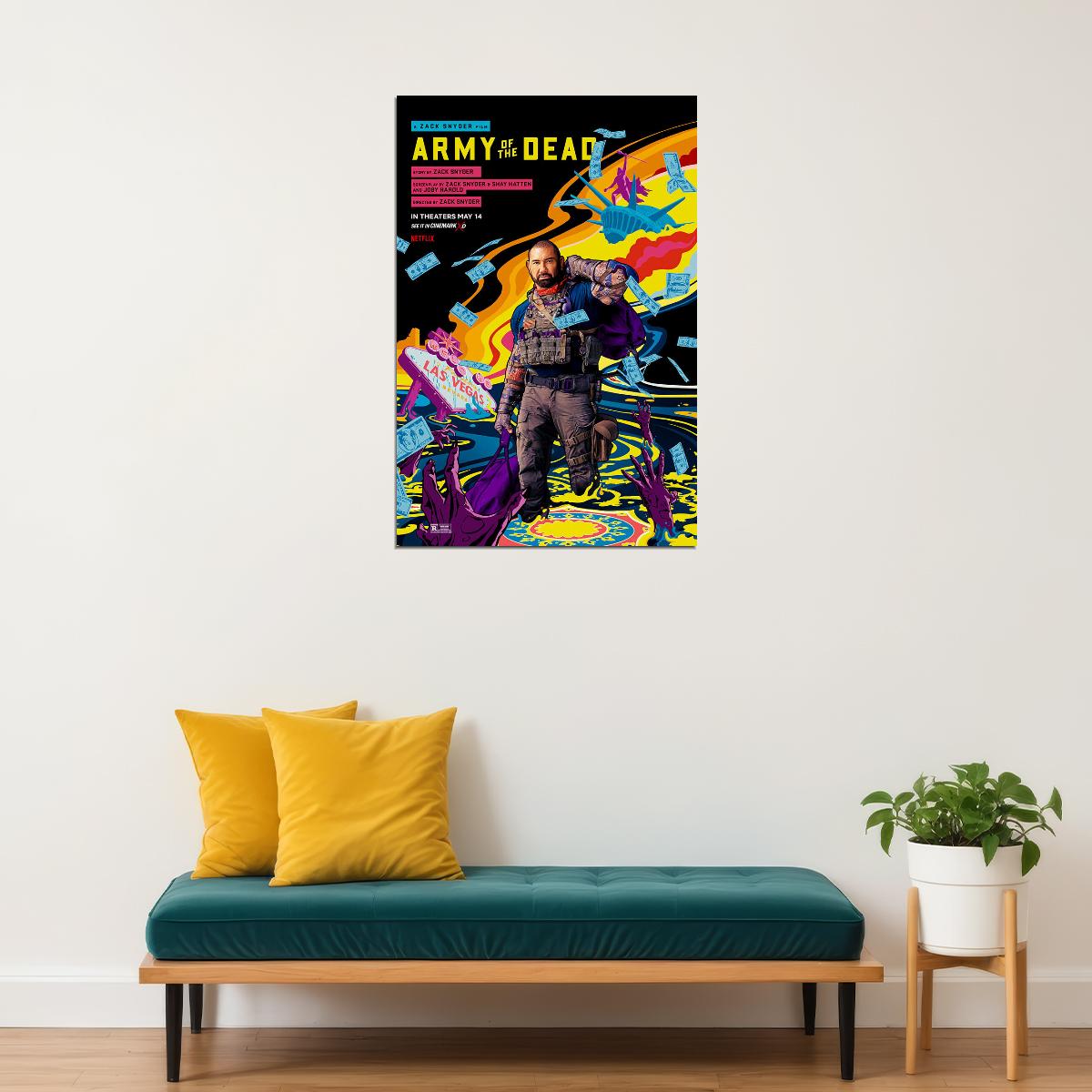 Army Of The Dead Movie 2021 Crime Horror Adventure Poster Wall Art Print Home Wall Decor - xonomax