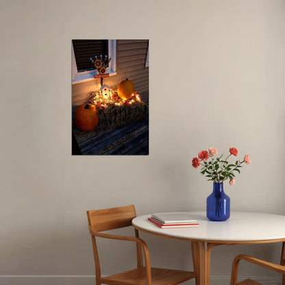 Welcome Halloween Pumpkins Fall House Garden Flag Poster Wall Art Print Home Wall Decor - xonomax