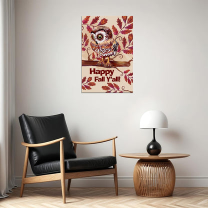 Happy Fall Y'all Pumpkin Garden Autumn House Garden Flag Poster Wall Art Print Home Wall Decor - xonomax