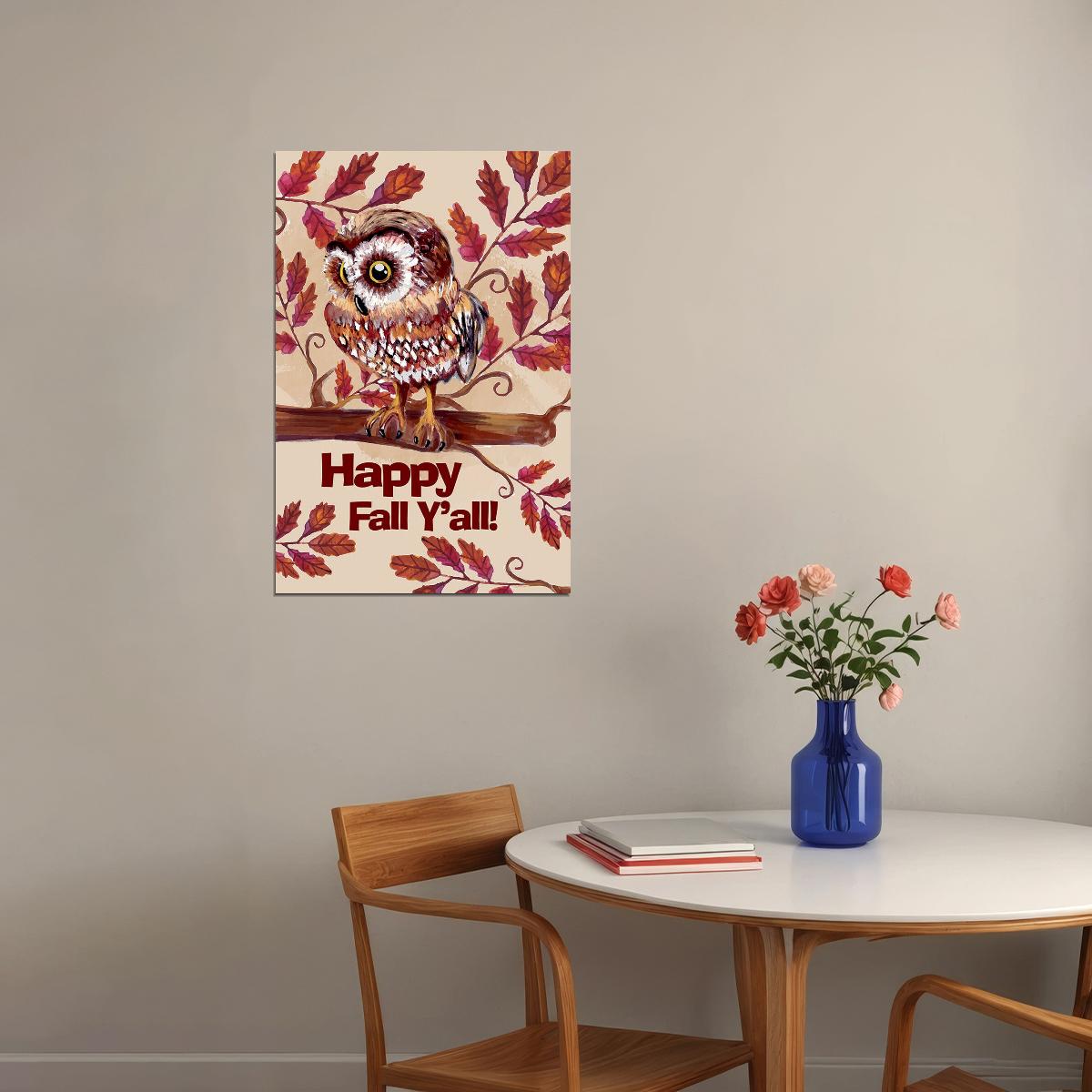 Happy Fall Y'all Pumpkin Garden Autumn House Garden Flag Poster Wall Art Print Home Wall Decor - xonomax