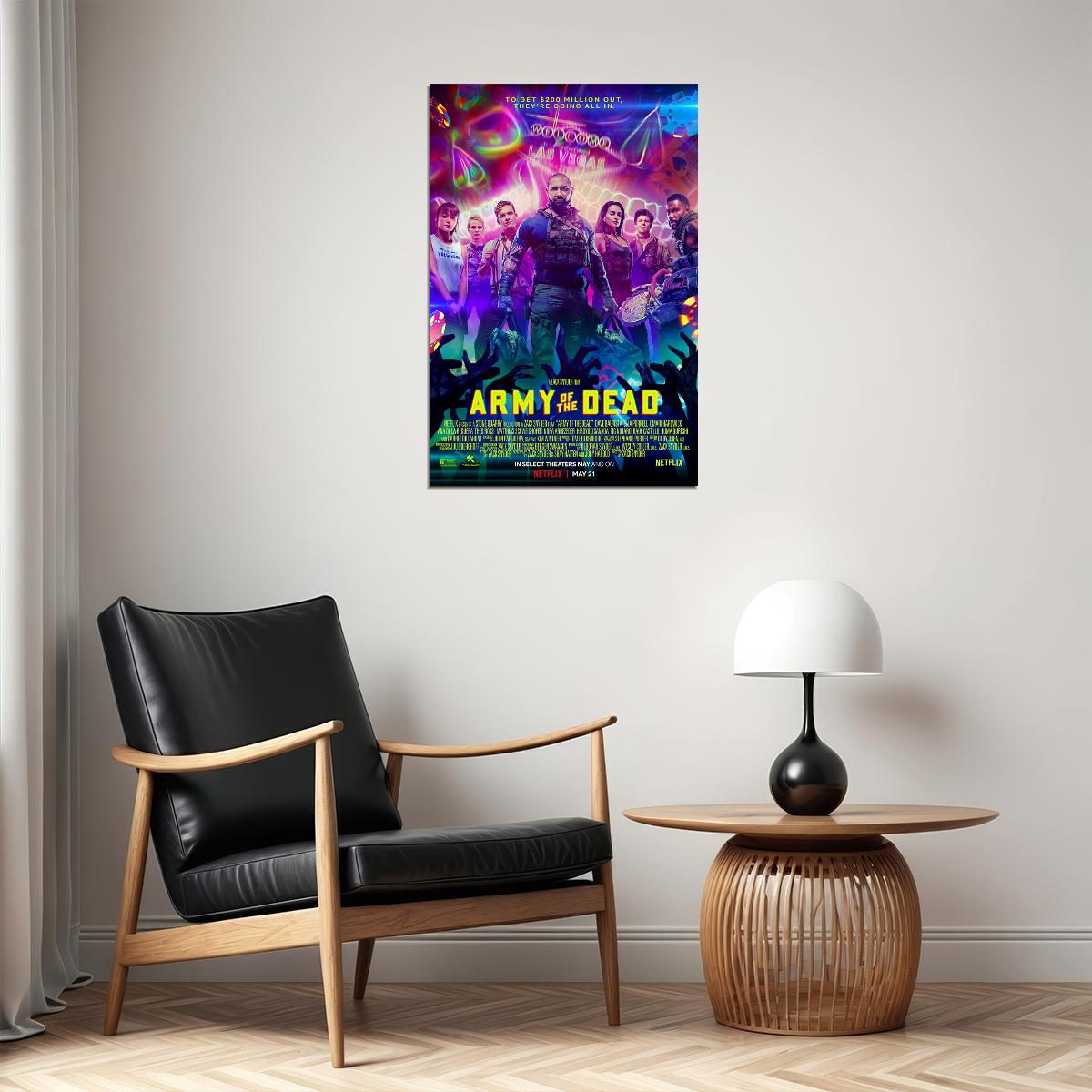 Army Of The Dead Movie 2021 Full Character Action Poster Wall Art Print Home Wall Decor - xonomax