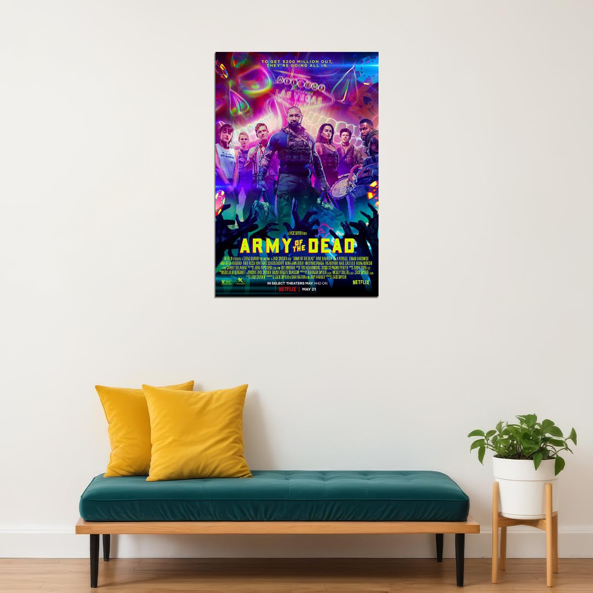 Army Of The Dead Movie 2021 Full Character Action Poster Wall Art Print Home Wall Decor - xonomax