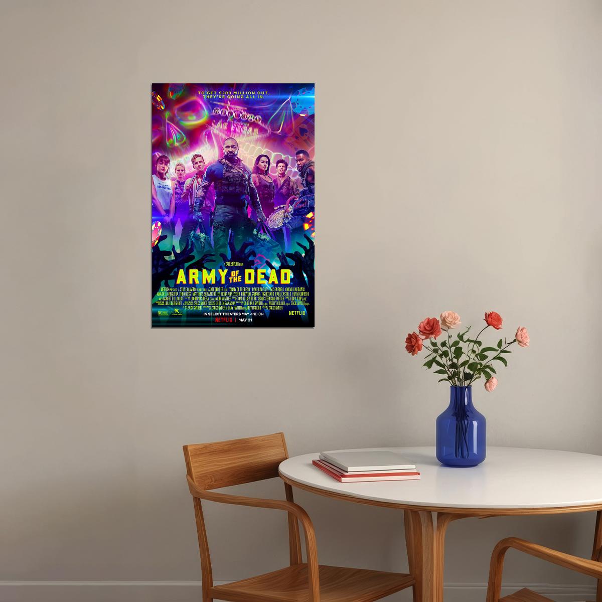 Army Of The Dead Movie 2021 Full Character Action Poster Wall Art Print Home Wall Decor - xonomax