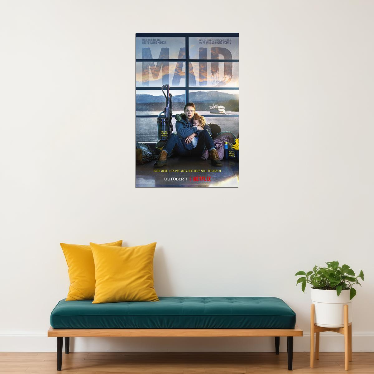 Maid Movie 2021 Drama Thriller Poster Wall Art Print Home Wall Decor - xonomax