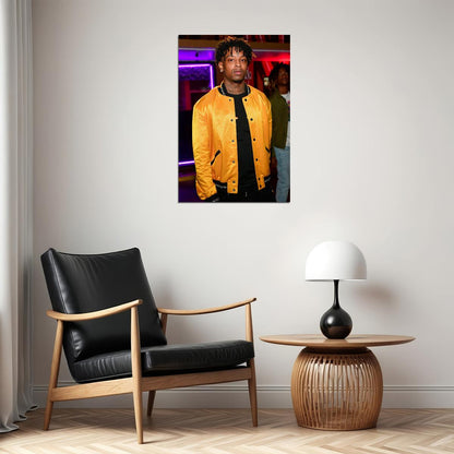 21 Savage Celebrity Singer Rap Music Poster Wall Art Print Home Wall Decor - xonomax