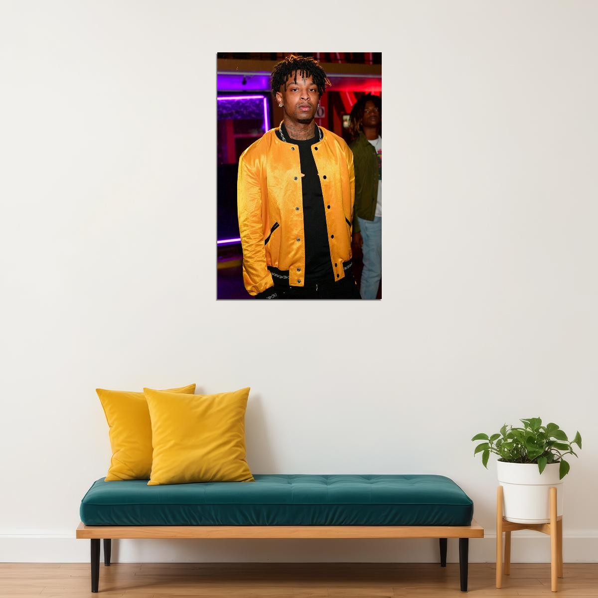 21 Savage Celebrity Singer Rap Music Poster Wall Art Print Home Wall Decor - xonomax