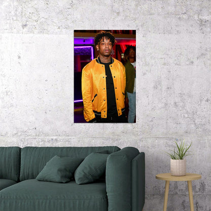 21 Savage Celebrity Singer Rap Music Poster Wall Art Print Home Wall Decor - xonomax