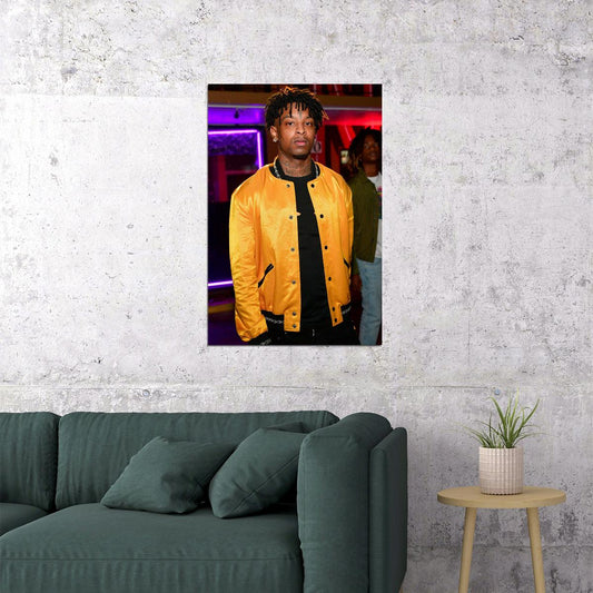 21 Savage Celebrity Singer Rap Music Poster Wall Art Print Home Wall Decor - xonomax