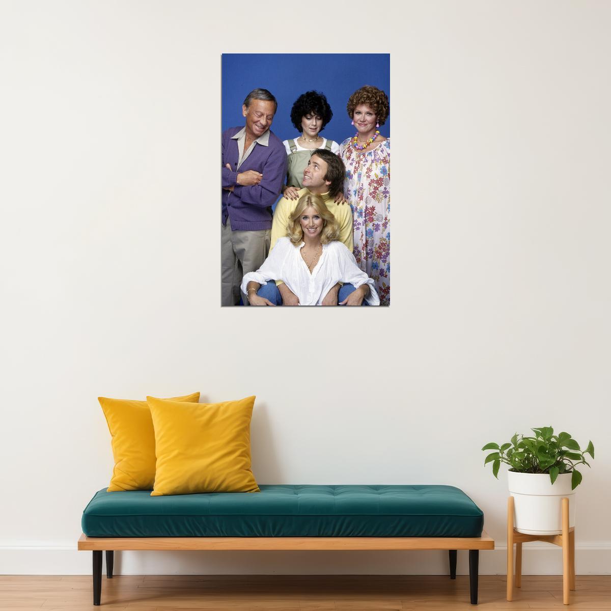 Thress Company 80's 90's Sitcom Tv Series Poster Wall Art Print Home Wall Decor - xonomax