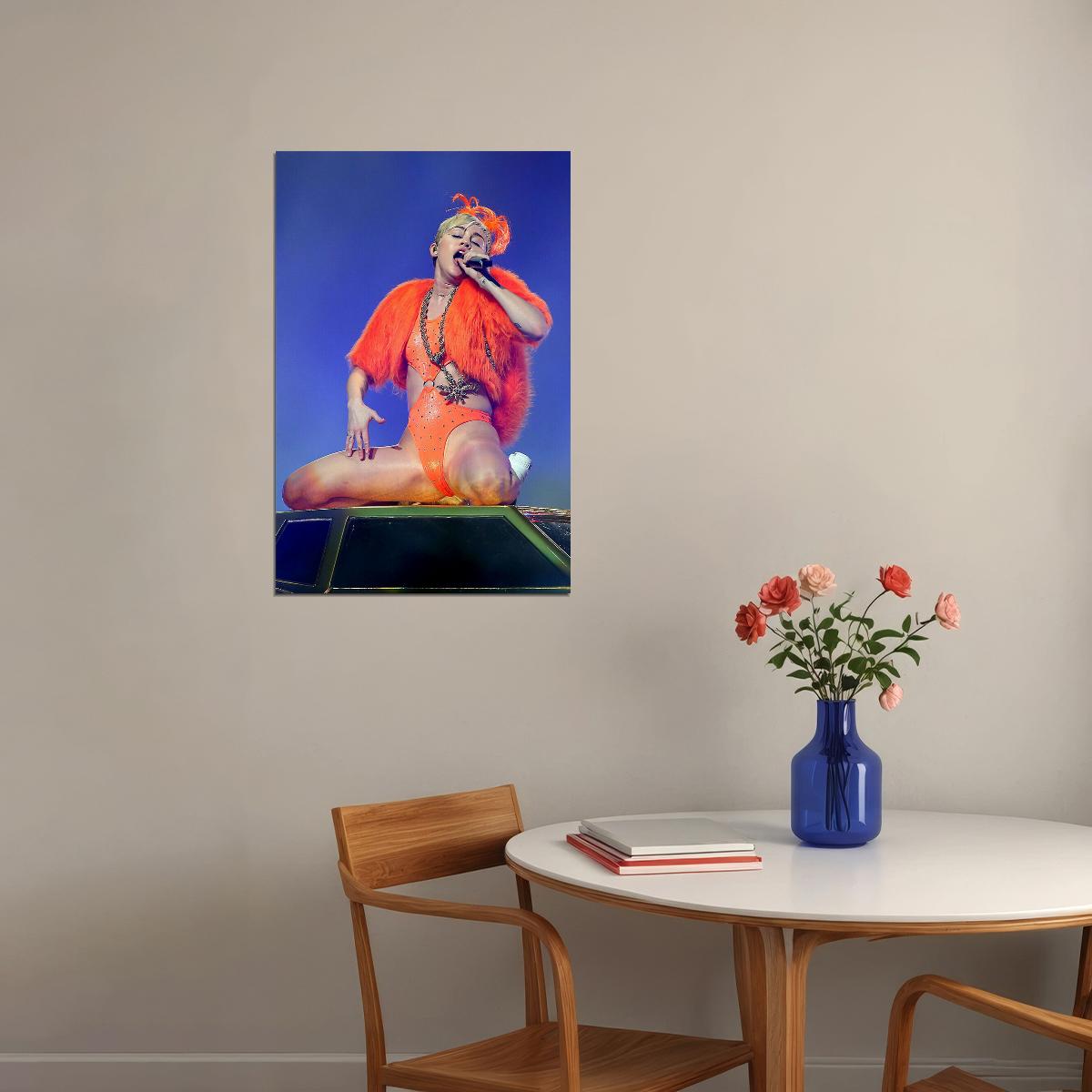 Miley Cyrus Singer Concerts Cinema Actress Star Poster Wall Art Print Home Wall Decor - xonomax