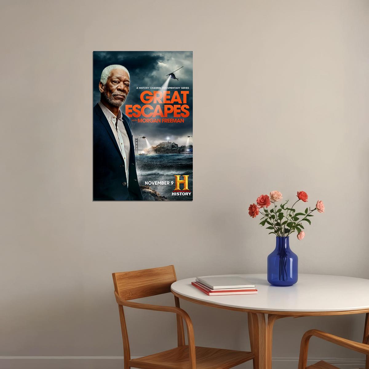 Great Escapes With Morgan Freeman Movie Poster Wall Art Print Home Wall Decor - xonomax