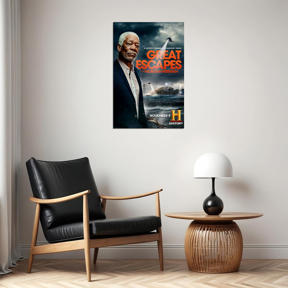 Great Escapes With Morgan Freeman Movie Poster Wall Art Print Home Wall Decor - xonomax