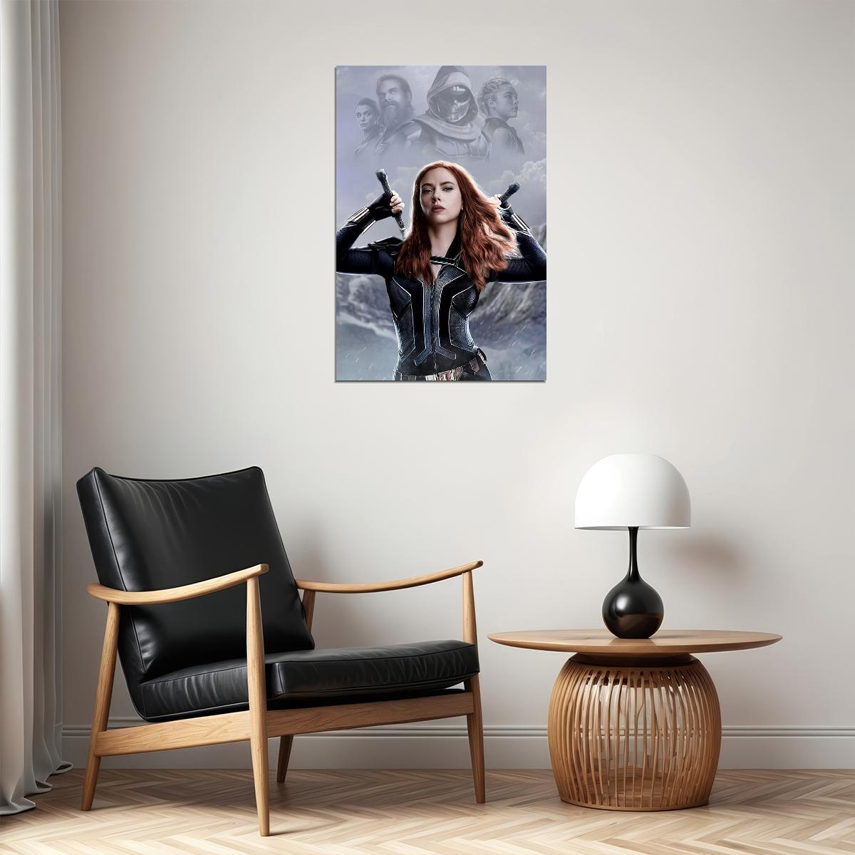 Black Widow Movie Excitement Action Poster Wall Art Print Home Wall Decor - xonomax