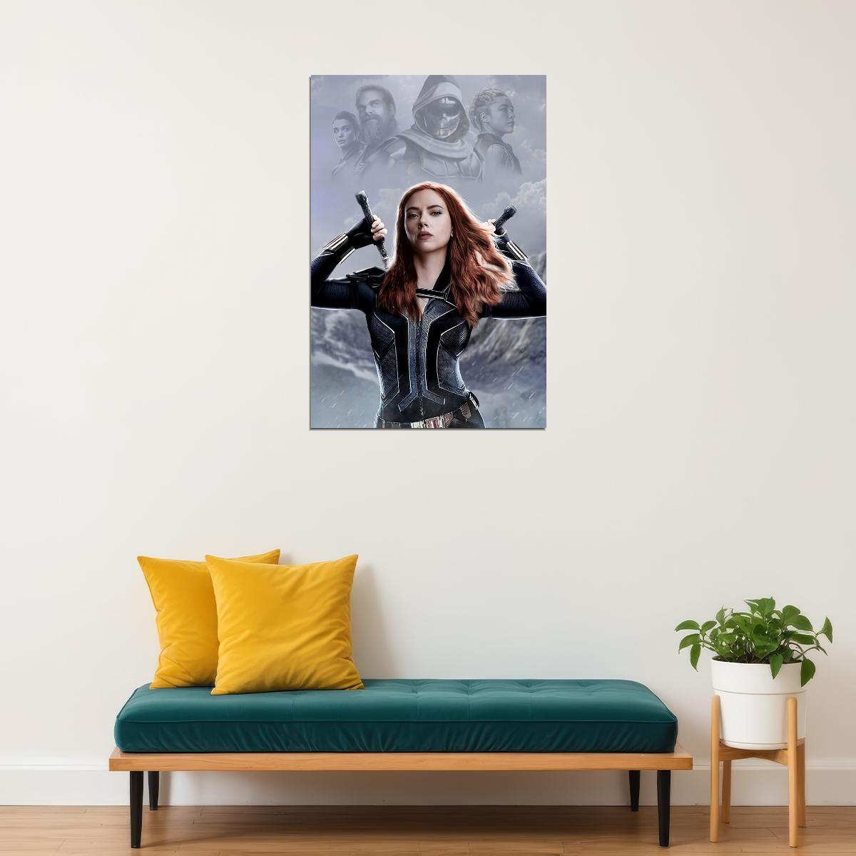 Black Widow Movie Excitement Action Poster Wall Art Print Home Wall Decor - xonomax
