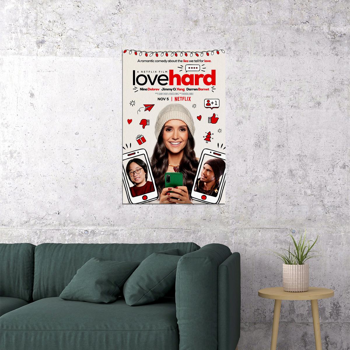 Love Hard Movie Comedy Romantik Poster Wall Art Print Home Wall Decor - xonomax