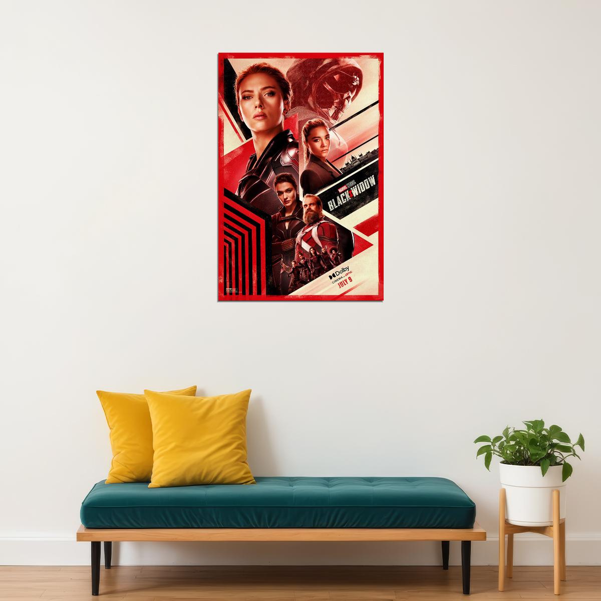 Black Widow Movie Family Action Superhero Drama Poster Wall Art Print Home Wall Decor - xonomax