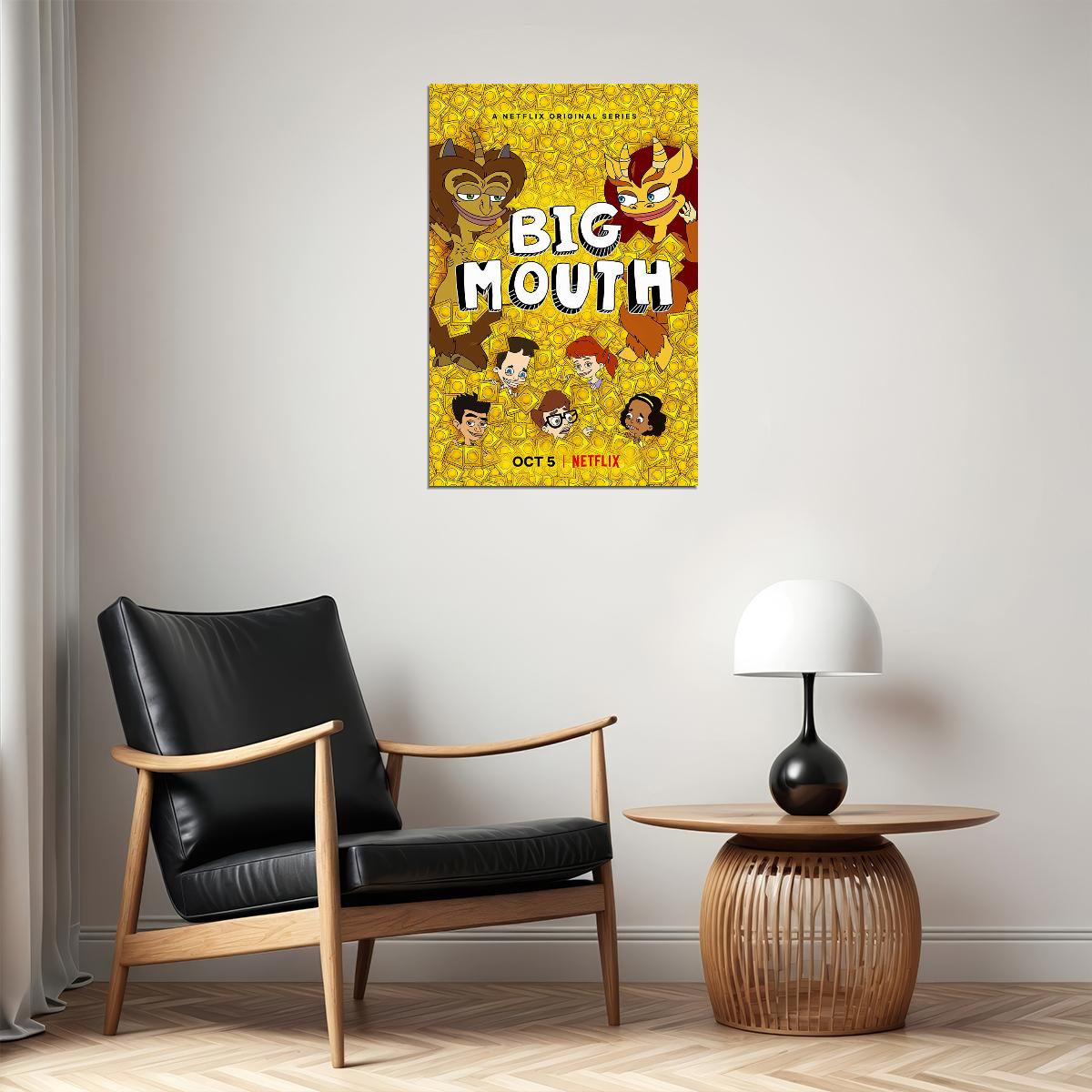 Big Mouth Full Character Movie Animasyon Poster Wall Art Print Home Wall Decor - xonomax