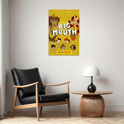 Big Mouth Full Character Movie Animasyon Poster Wall Art Print Home Wall Decor - xonomax