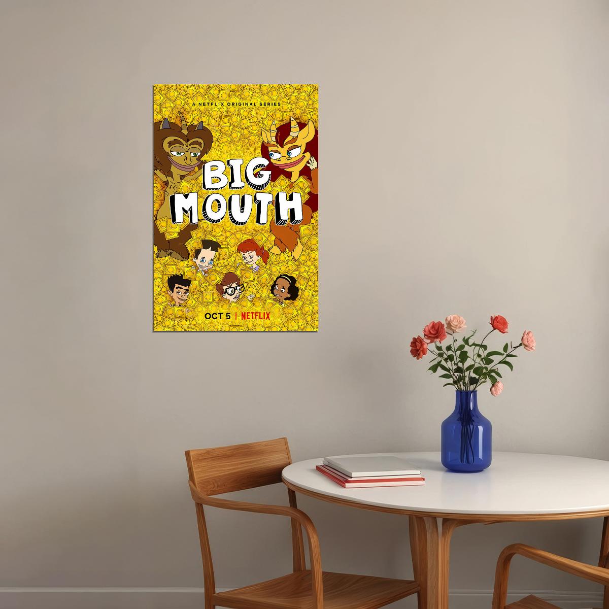 Big Mouth Full Character Movie Animasyon Poster Wall Art Print Home Wall Decor - xonomax
