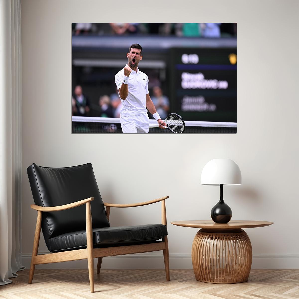 Novak Djokovic Serbian Best Tennis Player Sports Poster Wall Art Print Home Wall Decor - xonomax