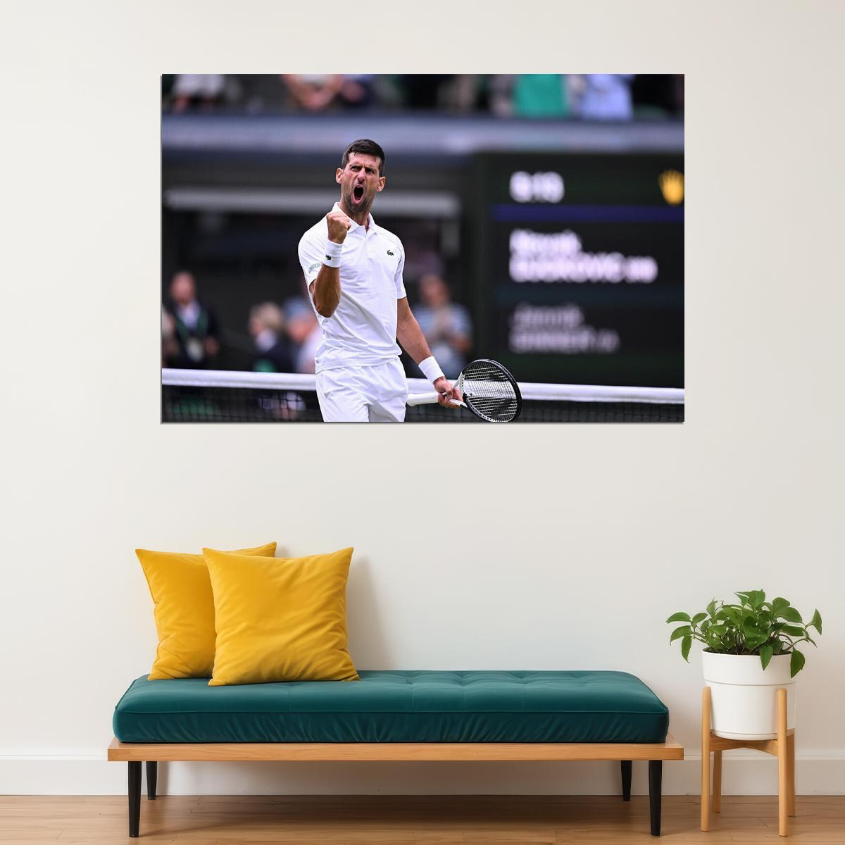 Novak Djokovic Serbian Best Tennis Player Sports Poster Wall Art Print Home Wall Decor - xonomax