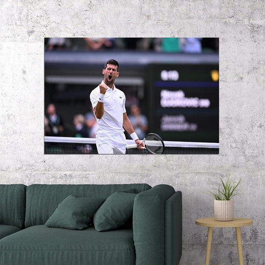 Novak Djokovic Serbian Best Tennis Player Sports Poster Wall Art Print Home Wall Decor - xonomax