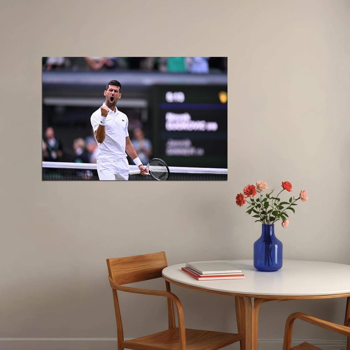 Novak Djokovic Serbian Best Tennis Player Sports Poster Wall Art Print Home Wall Decor - xonomax