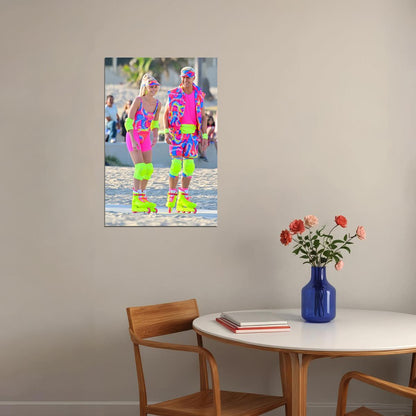 Margot And Gosling Famous Actors Movie Shoots Poster Wall Art Print Home Wall Decor - xonomax