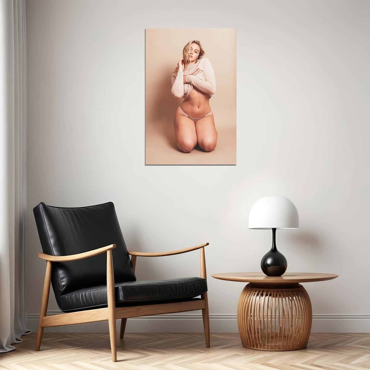 Iskra Lawrence Famous British Women Model Artist Poster Wall Art Print Home Wall Decor - xonomax