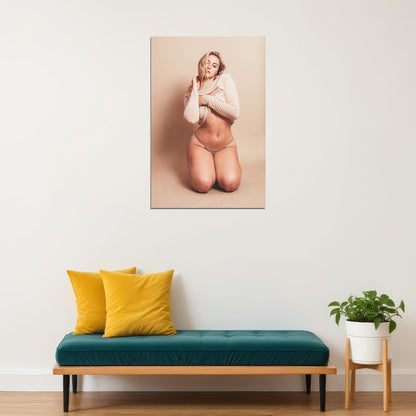 Iskra Lawrence Famous British Women Model Artist Poster Wall Art Print Home Wall Decor - xonomax