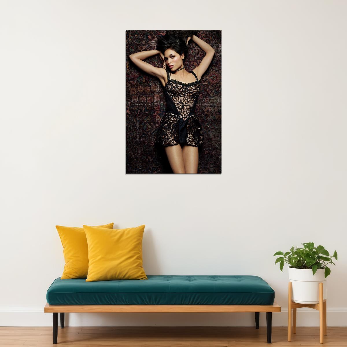Rosario Dawson American Women Cinema Actress Artist Poster Wall Art Print Home Wall Decor - xonomax