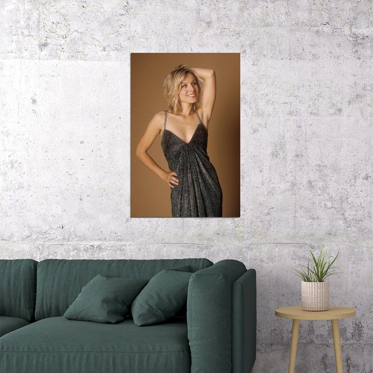 Kristen Bell American Women Cinema Actress Famous Artist Poster Wall Art Print Home Wall Decor - xonomax