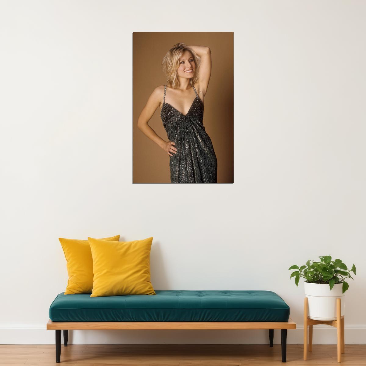 Kristen Bell American Women Cinema Actress Famous Artist Poster Wall Art Print Home Wall Decor - xonomax