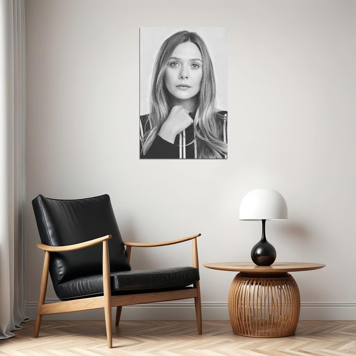 Elizabeth Olsen American Tv Series Actress Famous Artist Poster Wall Art Print Home Wall Decor - xonomax