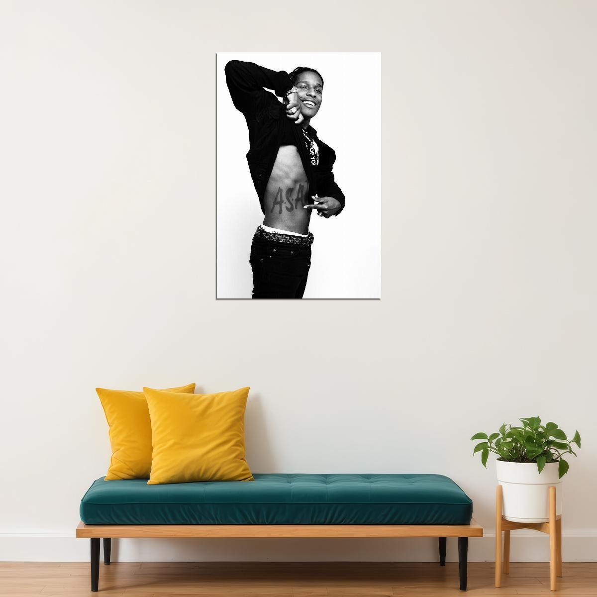 Asap American Male Singer Rap Musician Artist Poster Wall Art Print Home Wall Decor - xonomax