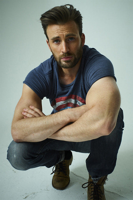 Chris Evans American Cinema Actor Famous Artist Poster Wall Art Print Home Wall Decor - xonomax