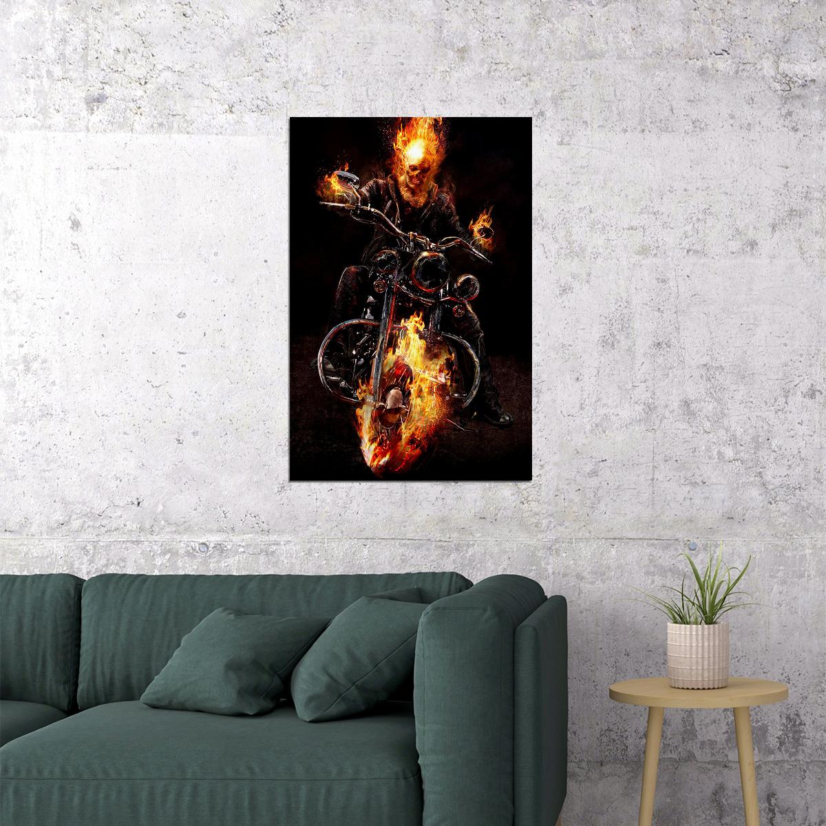 Ghost Rider Movie Action Thriller Fantasy Adventure Poster Wall Art Print Home Wall Decor - xonomax