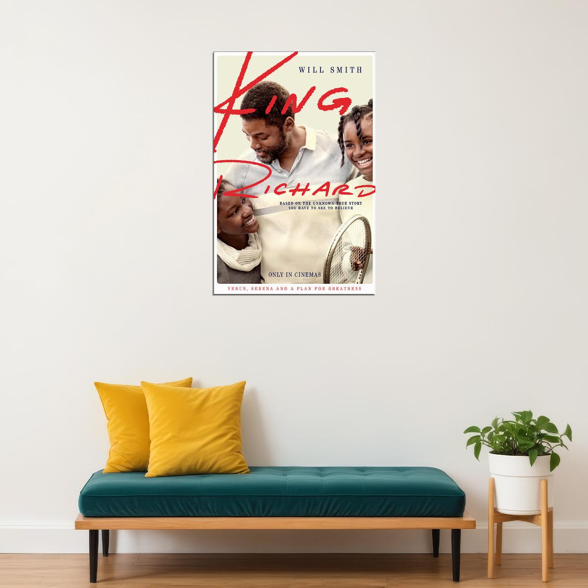 King Richard Movie Drama Biography Sports Poster Wall Art Print Home Wall Decor - xonomax