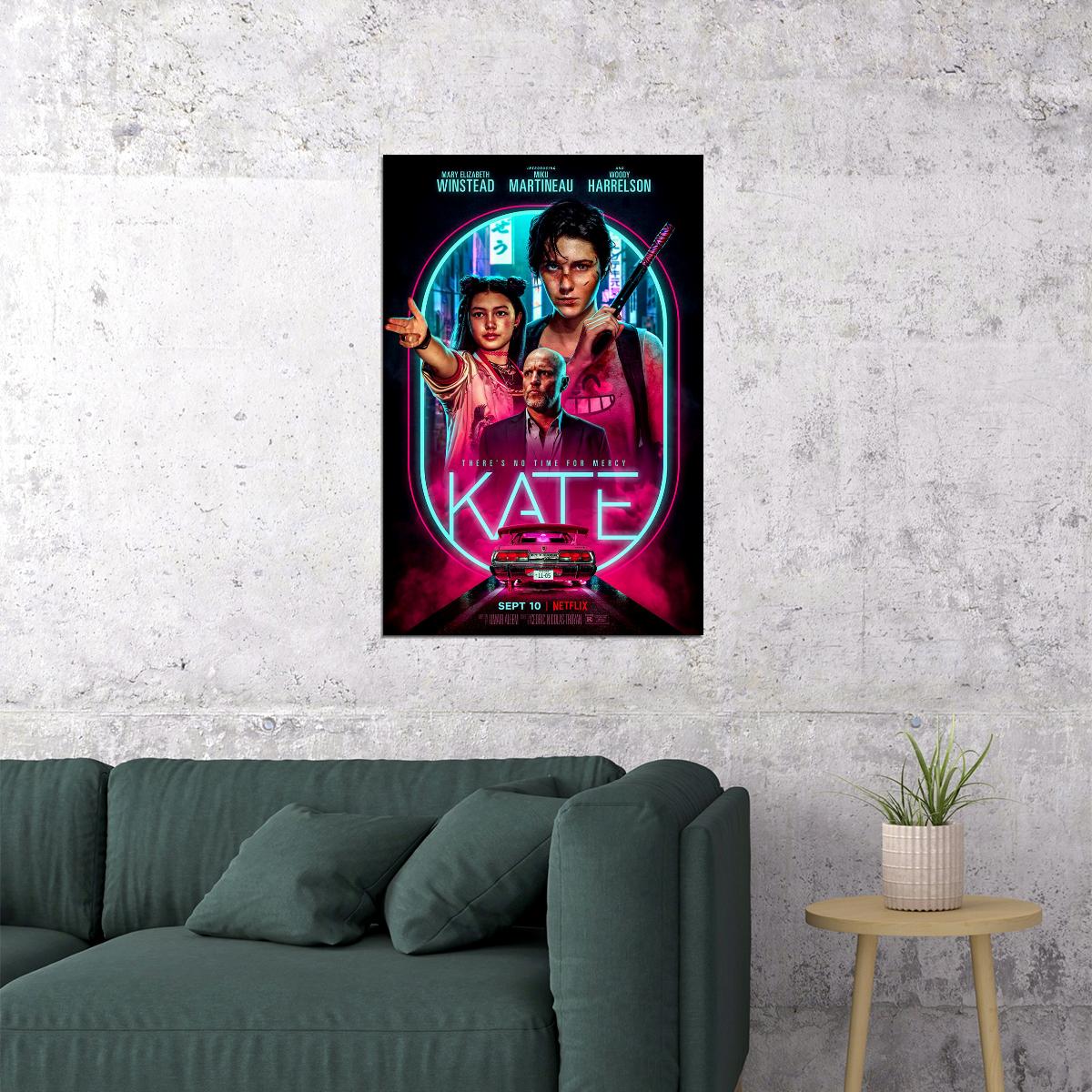 Kate Movie Crime Action Adventure Poster Wall Art Print Home Wall Decor - xonomax