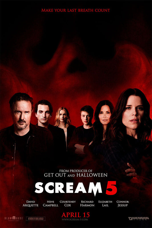 Scream 5 Movie Thriller Mystery Horror Action Poster Wall Art Print Home Wall Decor - xonomax