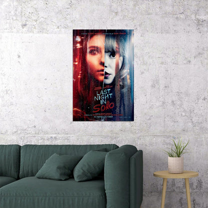 Last Night In Soho Movie Drama Horror Mystery Poster Wall Art Print Home Wall Decor - xonomax