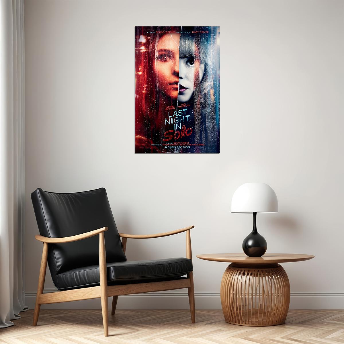 Last Night In Soho Movie Drama Horror Mystery Poster Wall Art Print Home Wall Decor - xonomax