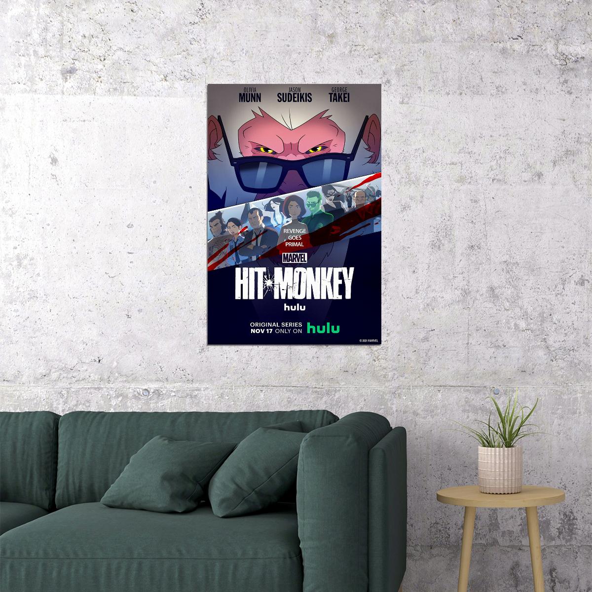 Hit Monkey Movie Animation Action Adventure Poster Wall Art Print Home Wall Decor - xonomax