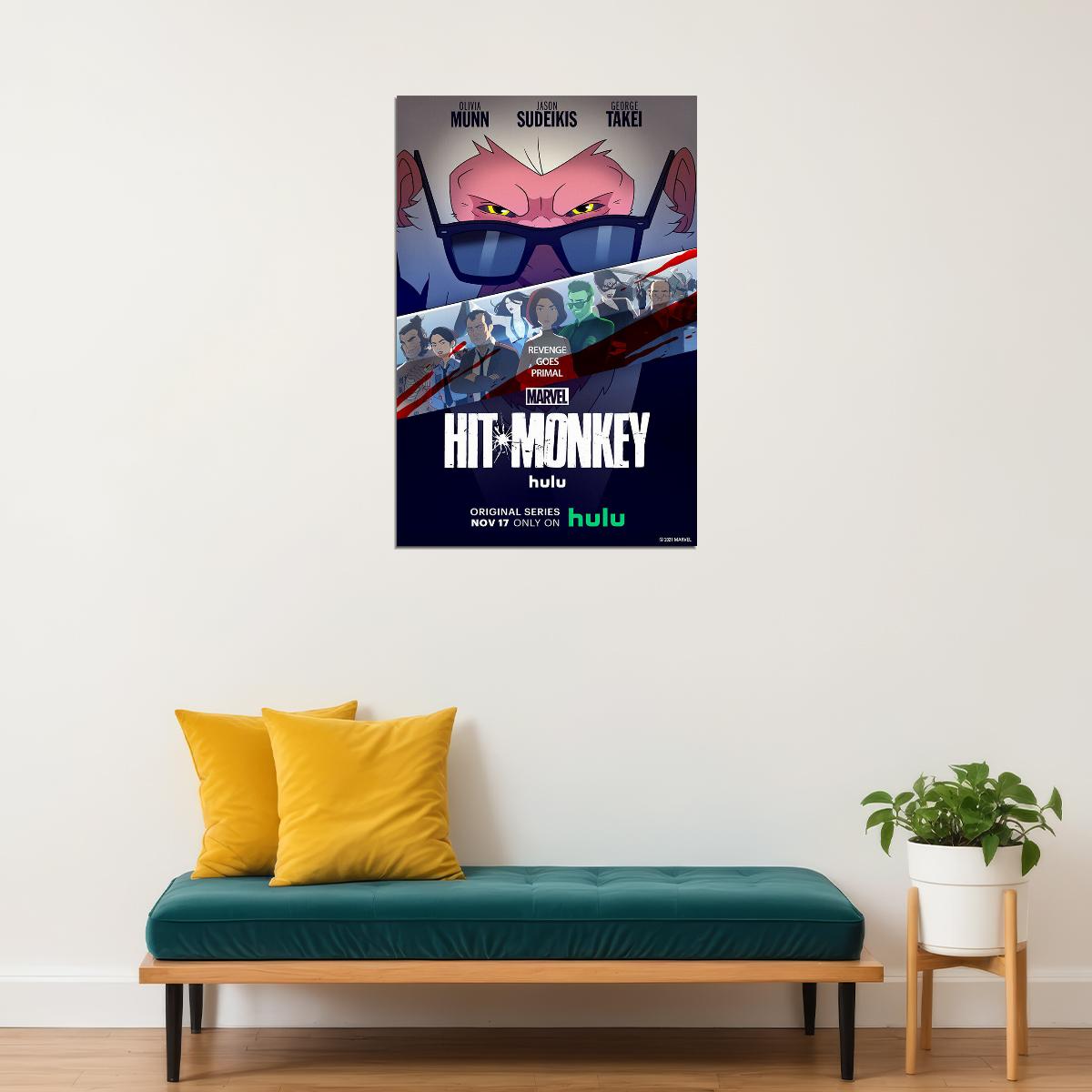 Hit Monkey Movie Animation Action Adventure Poster Wall Art Print Home Wall Decor - xonomax