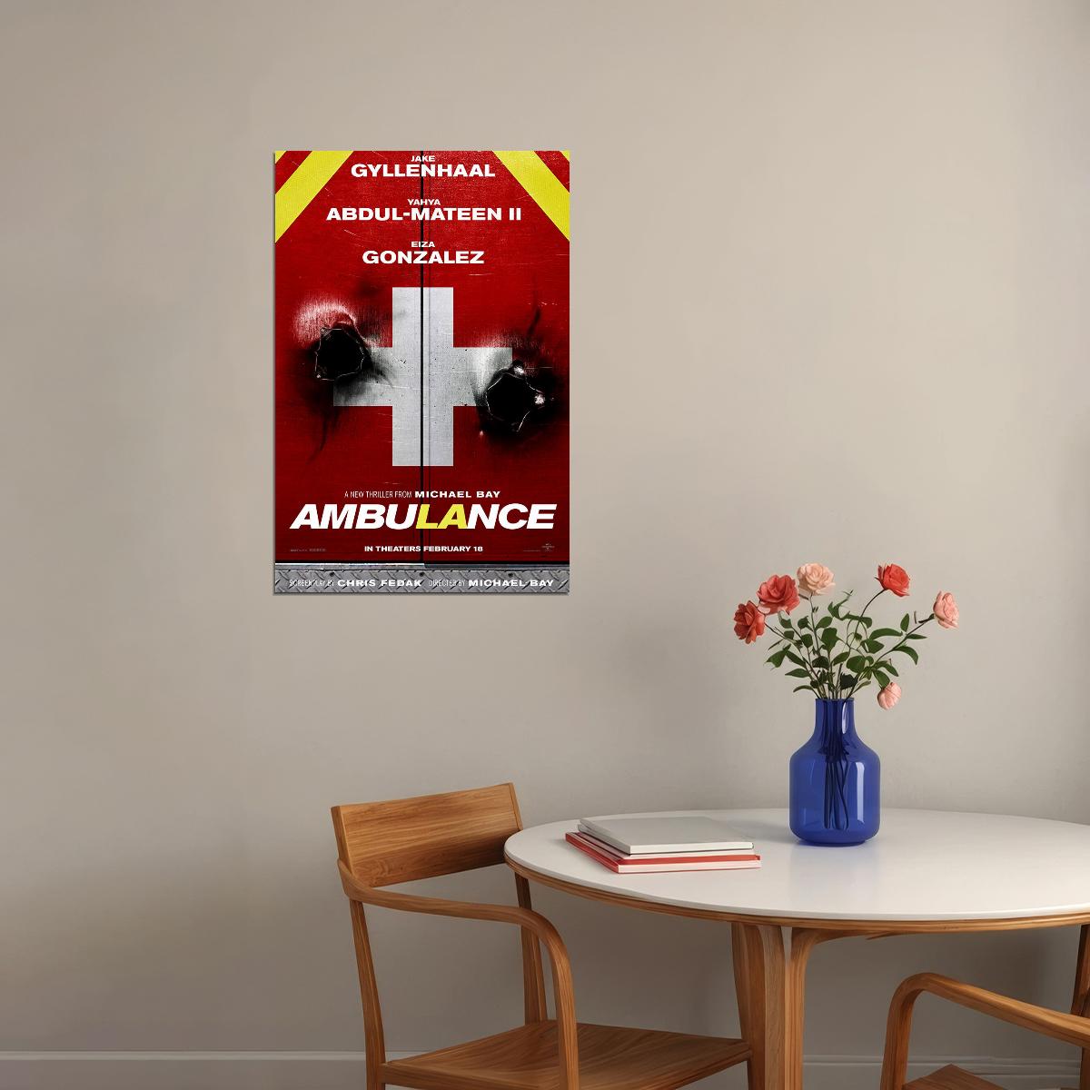 Ambulance Movie Action Crime Drama Poster Wall Art Print Home Wall Decor - xonomax