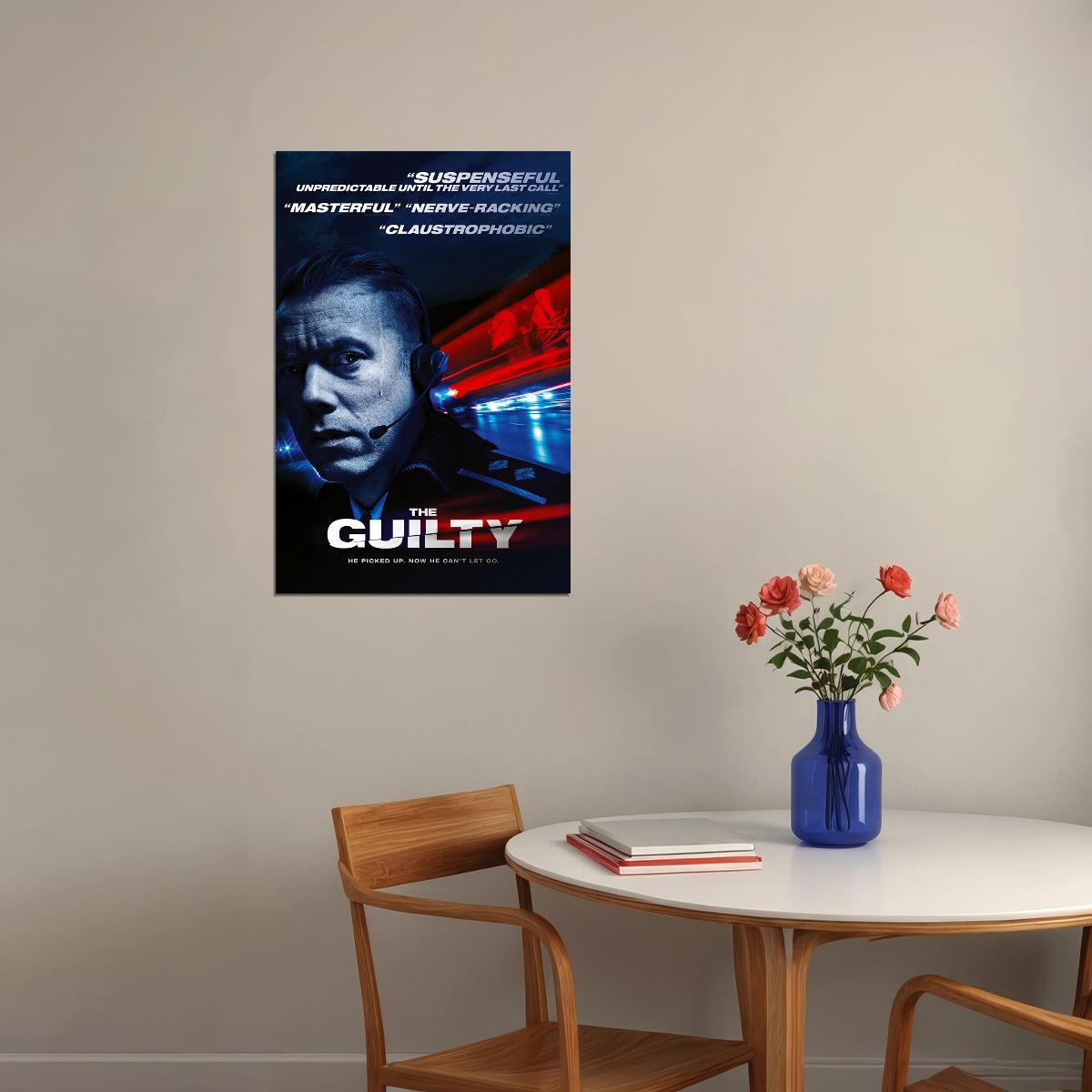 The Guilty Movie Crime Drama Thriller Poster Wall Art Print Home Wall Decor - xonomax
